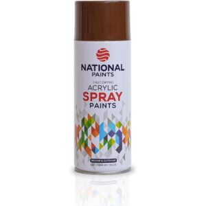 National Paints Fast Drying Acrylic Spray Paint - Chocolate Brown 712