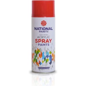 National Paints Fast Drying Acrylic Spray Paint - Chinese Red 484