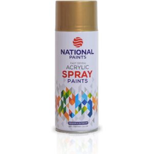 National Paints Fast Drying Acrylic Spray Paint - Gold-510