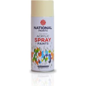 National Paints Fast Drying Acrylic Spray Paint - Ivory 810