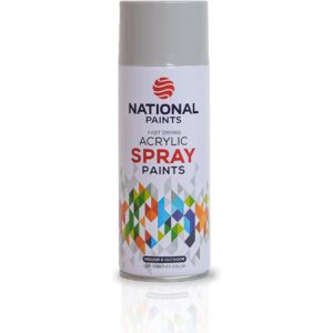 National Paints Fast Drying Acrylic Spray Paint - Light Grey 104
