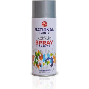 National Paints Fast Drying Acrylic Spray Paint - Silver-500