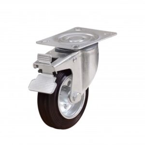 UKEN CASTER WHEEL RUBBER 3" SWIVEL WITH BRAKE