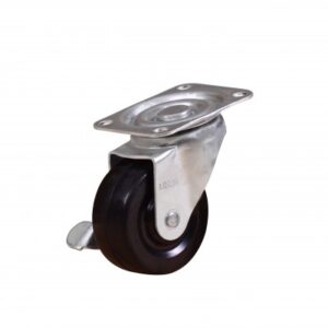 UKEN CASTER WHEEL RUBBER 2" SWIVEL WITH BRAKE